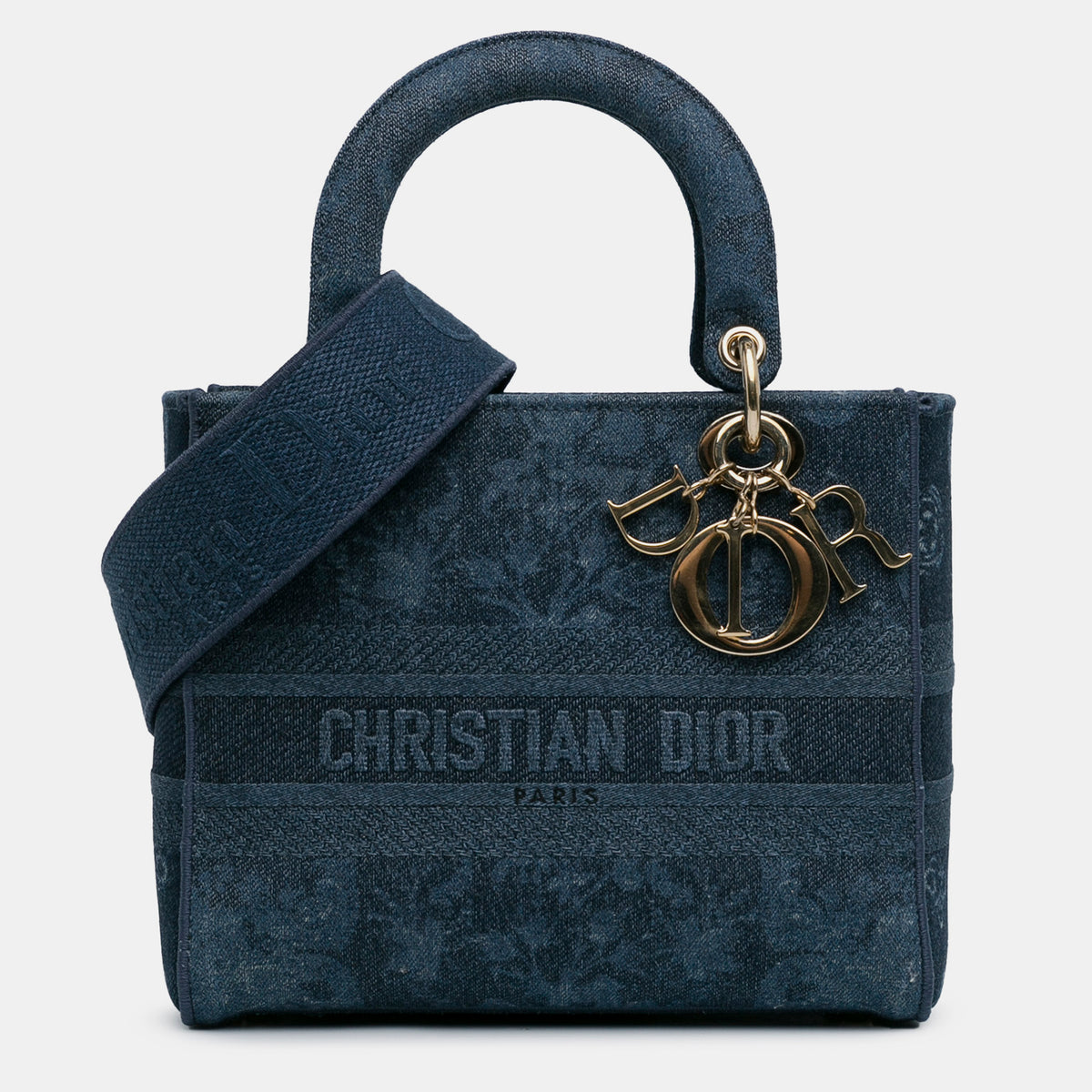 Dior Medium Denim Toile de Jouy Lady D-Lite