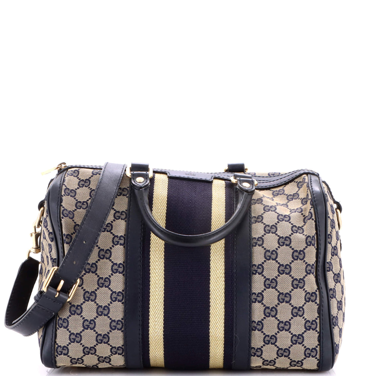 Gucci GUCCI Vintage Web Boston Bag GG Canvas Medium