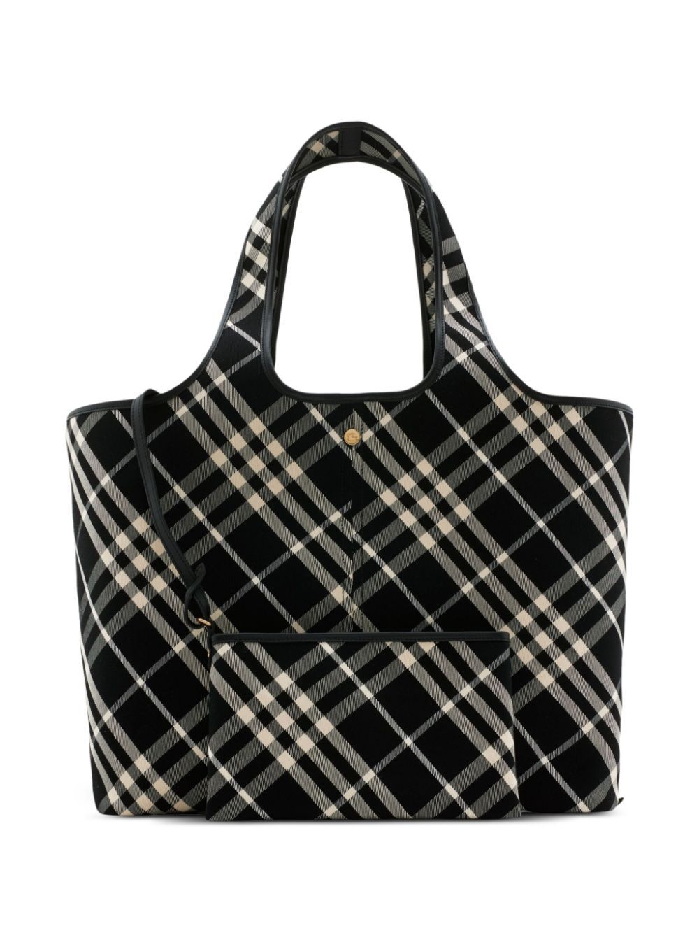 Burberry Women's Medium Check Tote in Blackcalic | 8093978159199