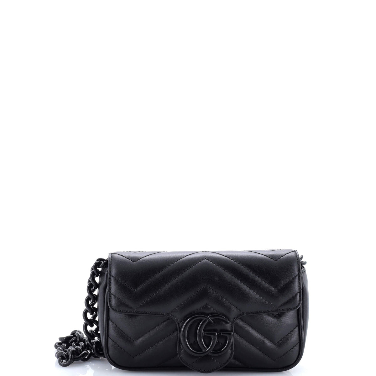Gucci GUCCI GG Marmont Flap Belt Bag Matelasse Leather