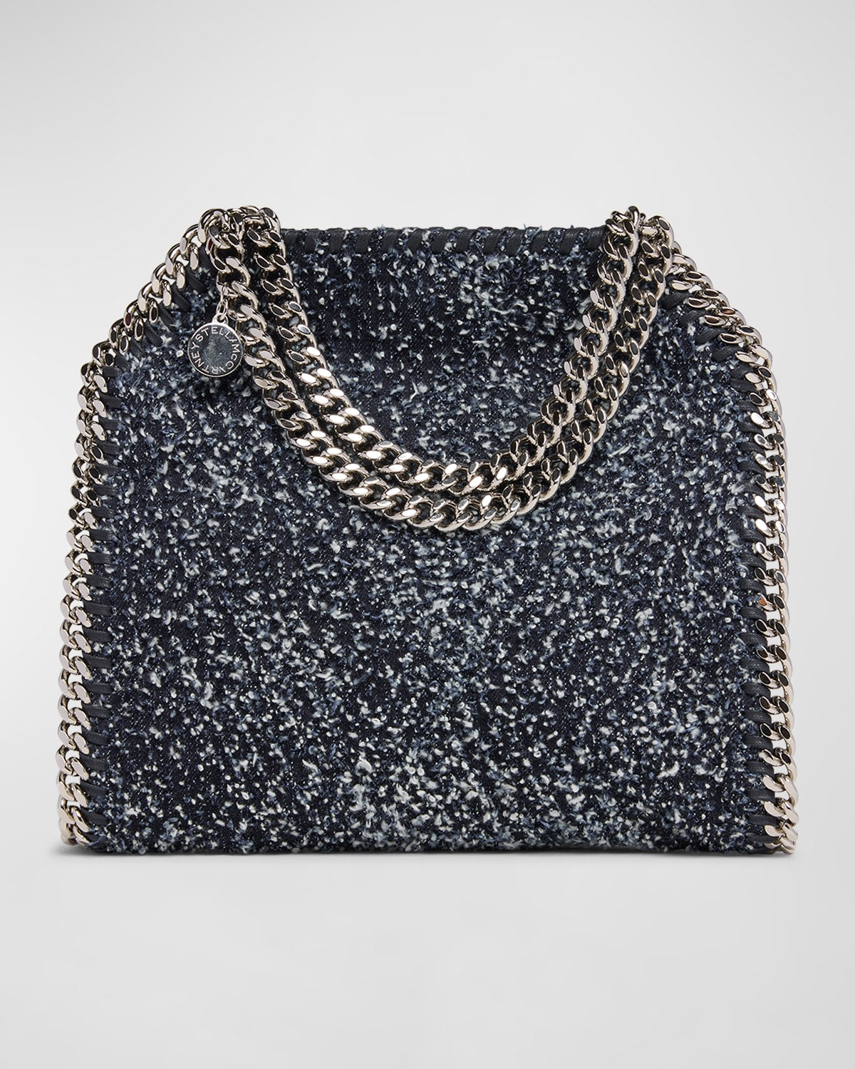 Stella McCartney Mini sac fourre-tout en denim et tweed Falabella