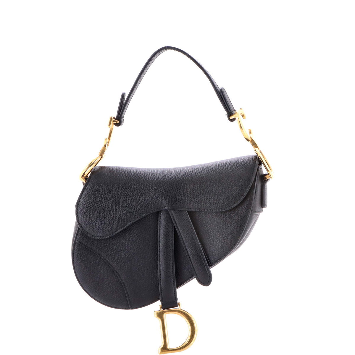 Christian Dior Saddle Handbag Leather Mini
