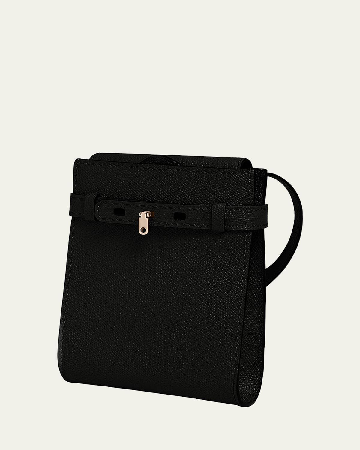 Valextra Men's Brera B-Tracollina Slim Crossbody Bag