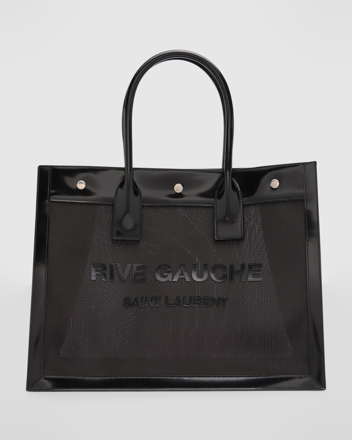 Saint Laurent Rive Gauche Small Tote Bag in Mesh