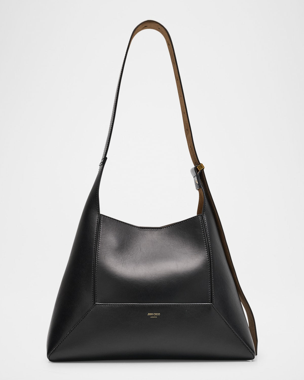 Jimmy Choo Medium Diamond Black Leather Hobo Bag