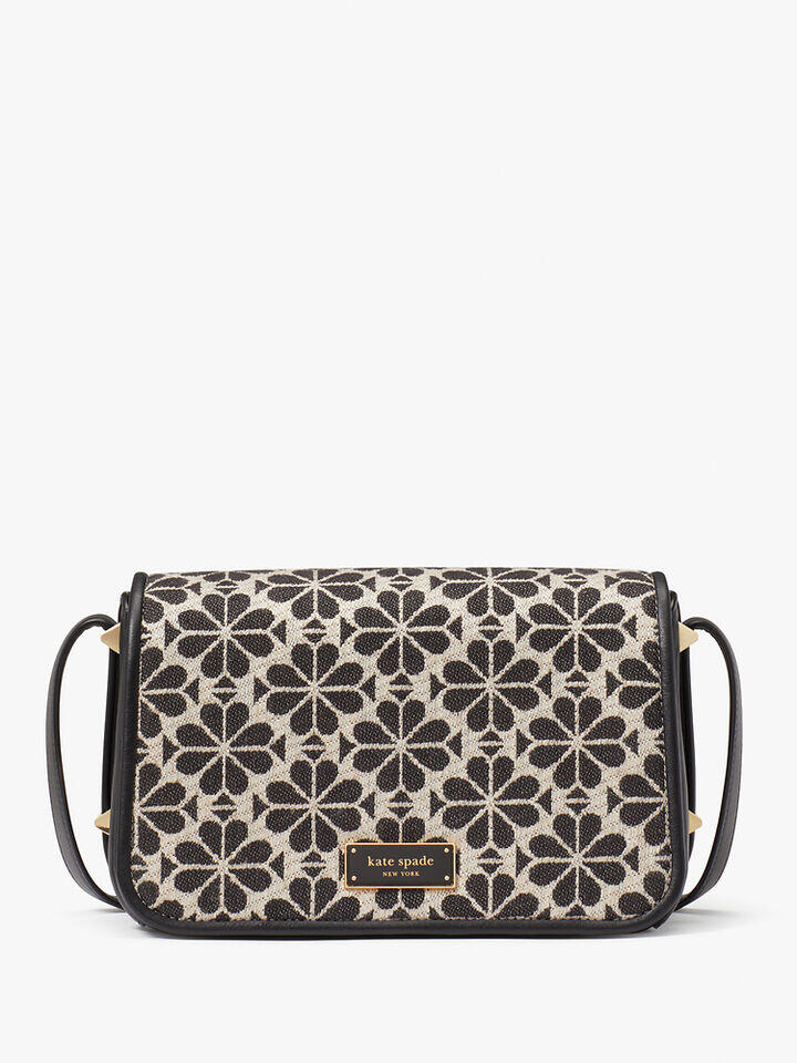 Kate Spade Au Spade Flower Jacquard Small Flap Crossbody