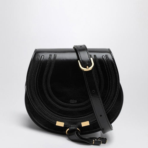 Women's Small Marcie Saddle Bag in Black | CHC24AS680N57