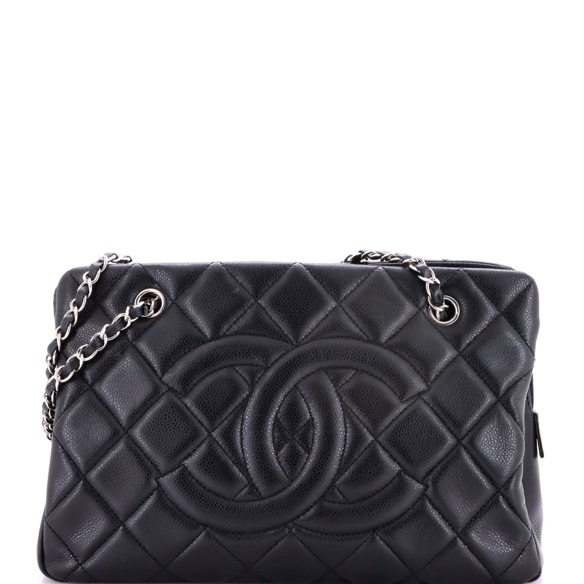 Chanel CHANEL Timeless CC Shopping Tote Quilted Caviar Medium