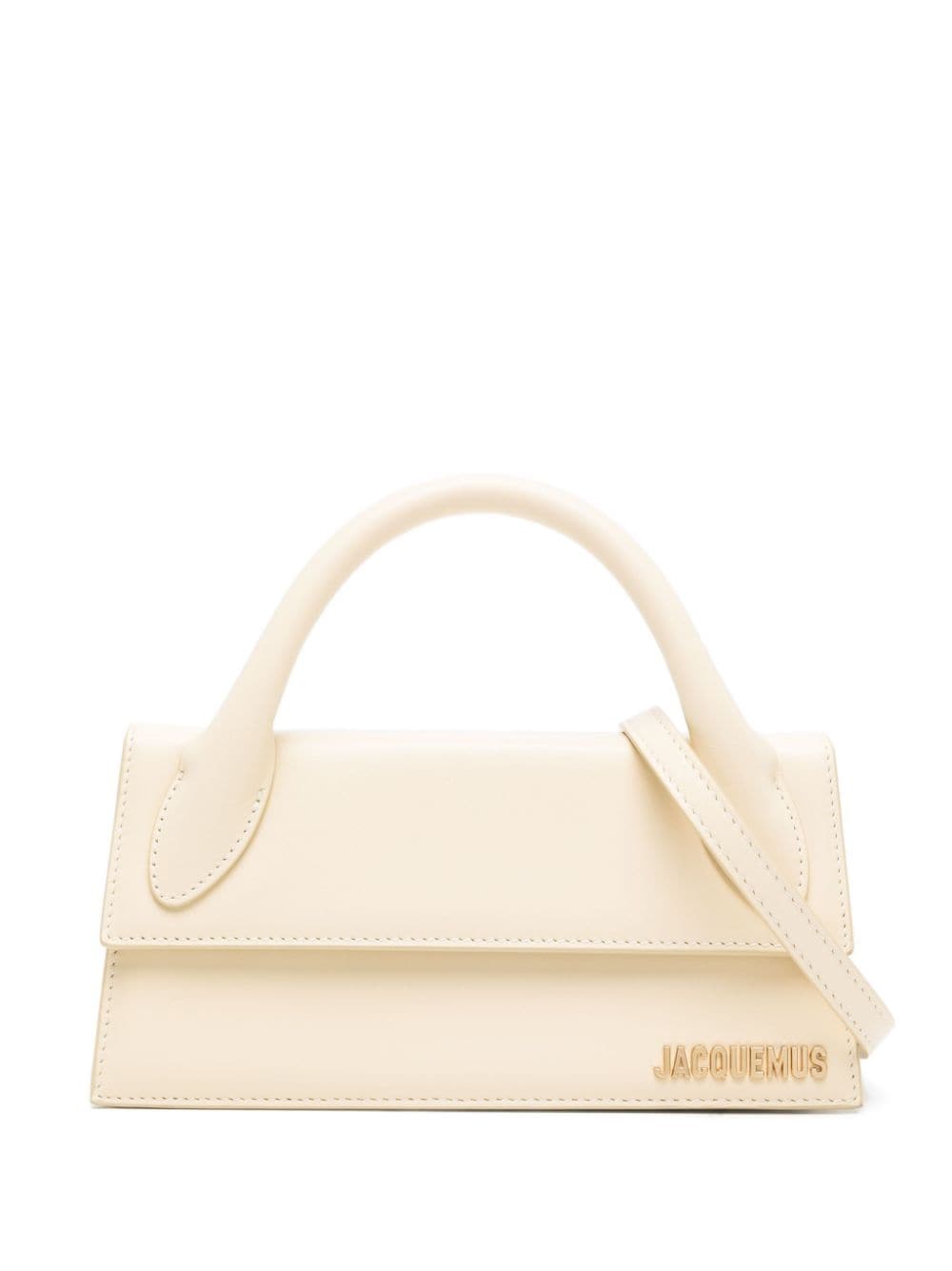 Jacquemus Women's Le Chiquito Long Leather Handbag in Ivory | Size UNI | 213BA004