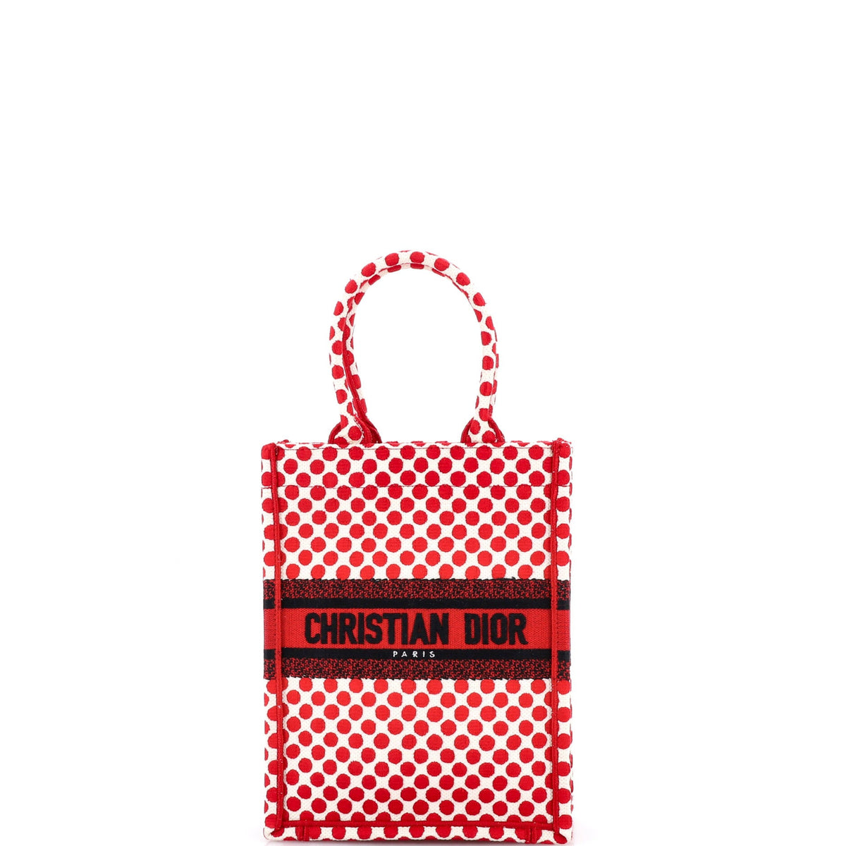 Christian Dior Book Tote Printed Canvas Vertical
