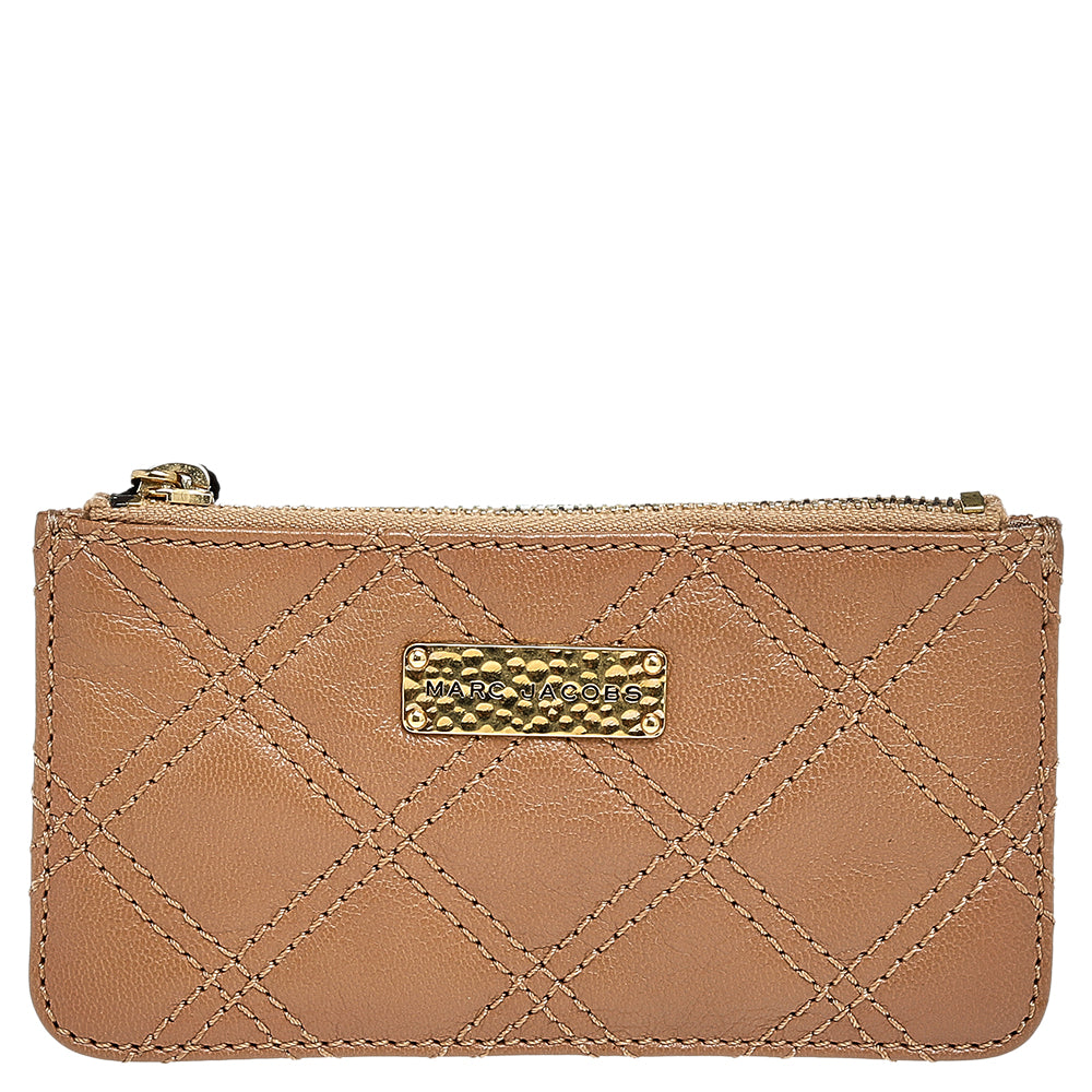 Marc Jacobs Beige Quilted Leather Wallet