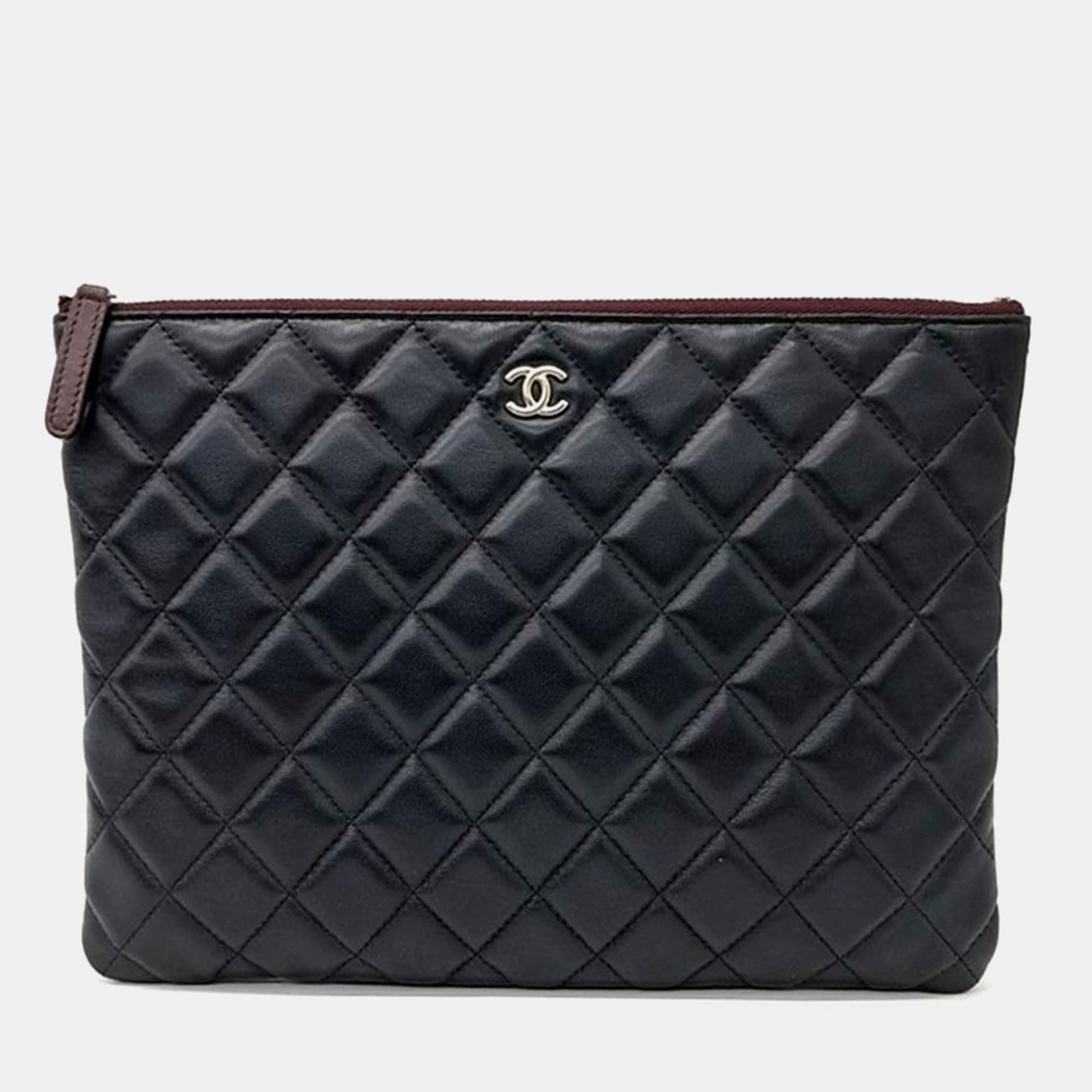 Chanel Pochette en cuir d'agneau de taille moyenne