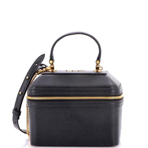 BVLGARI Serpenti Forever Top Handle Convertible Vanity Leather Small