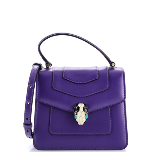 BVLGARI Serpenti Forever Top Handle Bag Leather Small