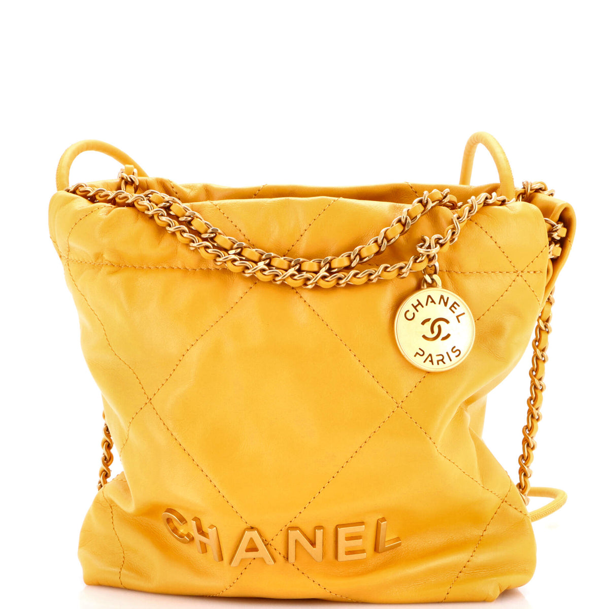 Chanel CHANEL 22 Chain Hobo Quilted Calfskin Mini