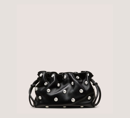 Mia Mini Stud Bag, Black Nappa Leather, Size: U No Dimension