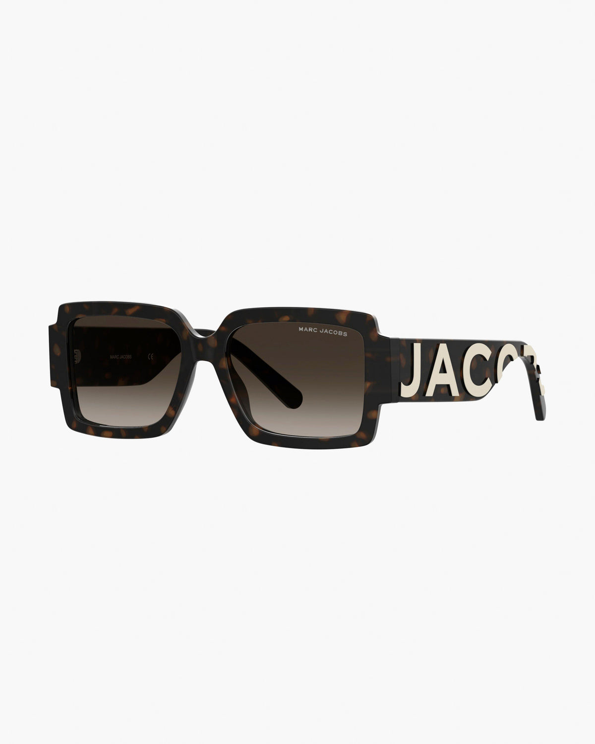 Marc Jacobs The Bold Logo Square Sunglasses in Havana