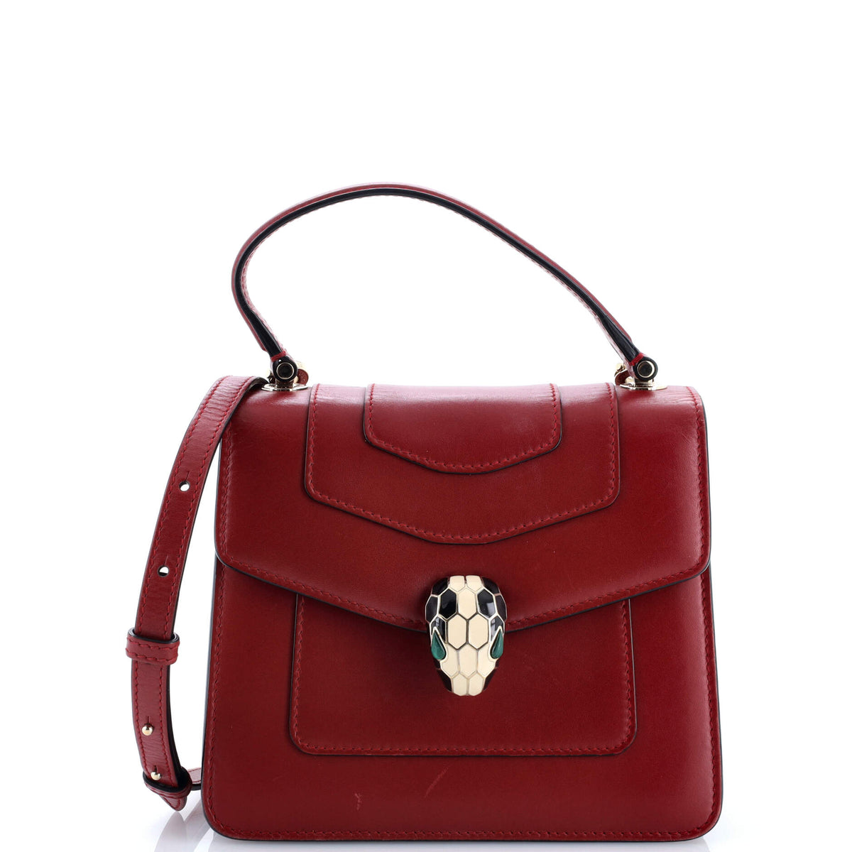 Bvlgari BVLGARI Serpenti Forever Top Handle Bag Leather Small
