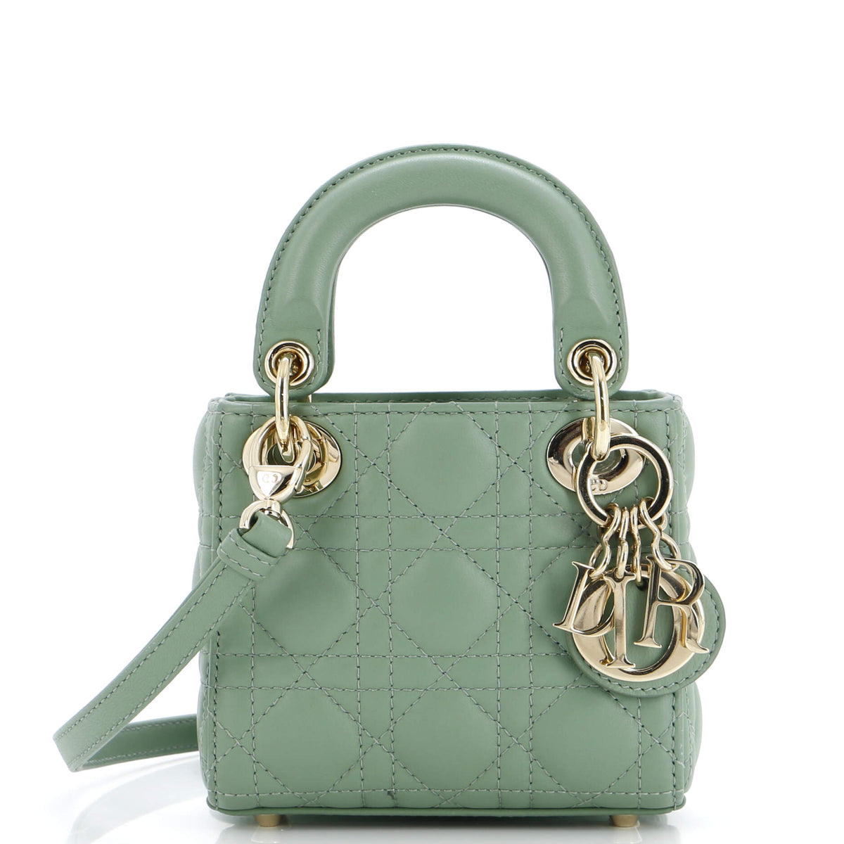 Christian Dior Lady Dior Bag Cannage Quilt Lambskin Micro