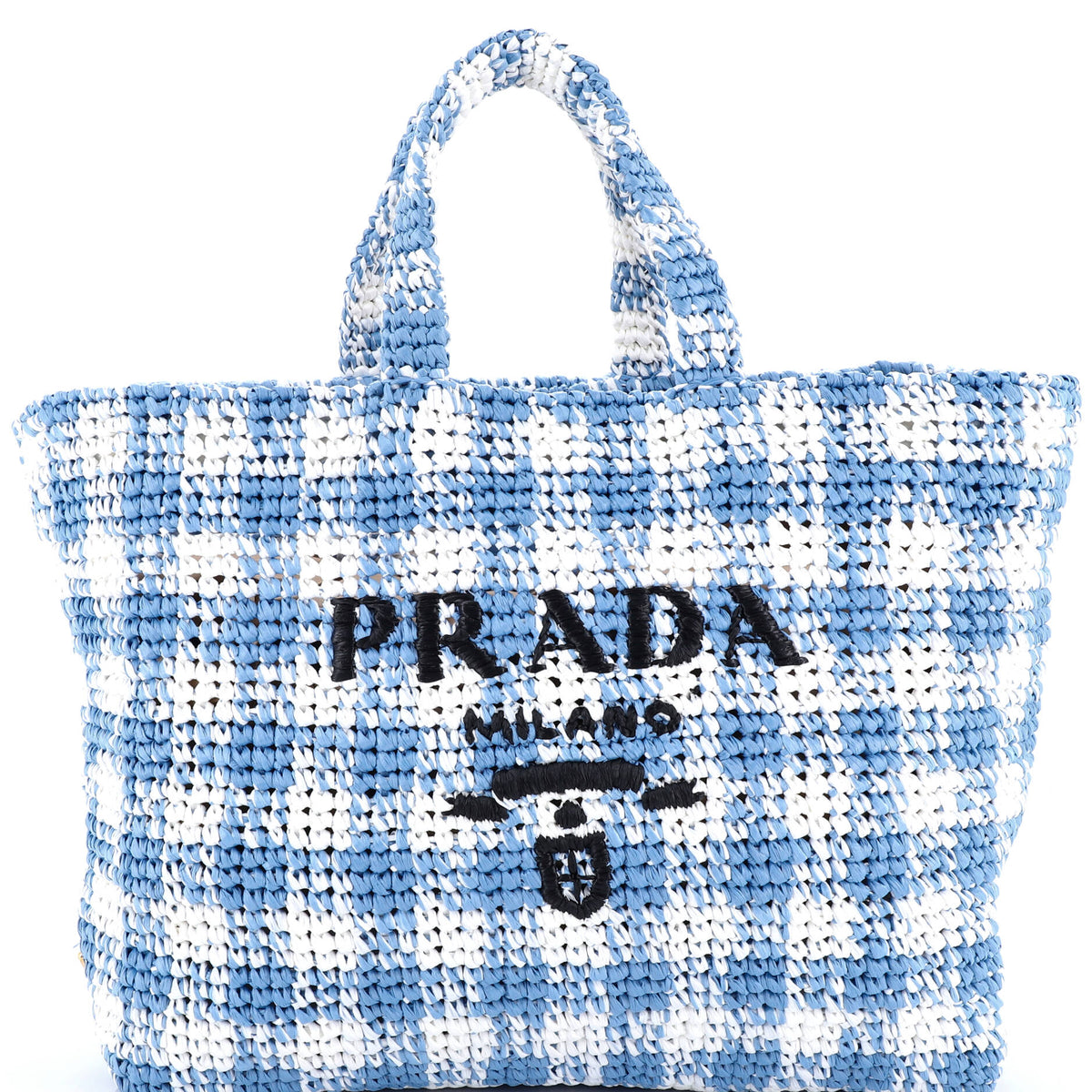 Prada PRADA Logo Tote Raffia Large
