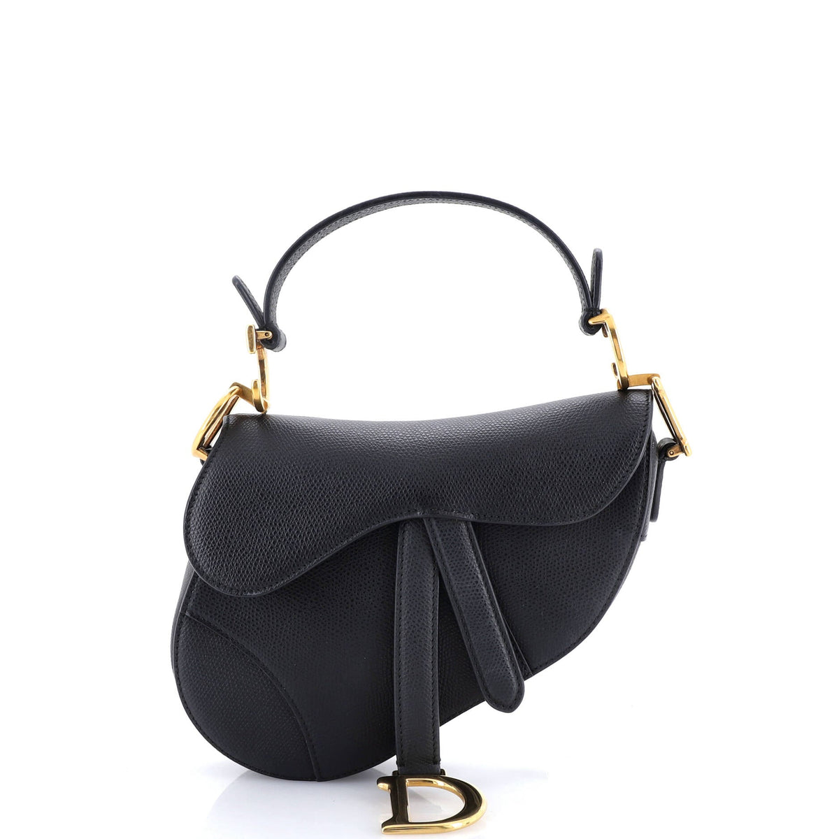 Christian Dior Saddle Handbag Leather Mini