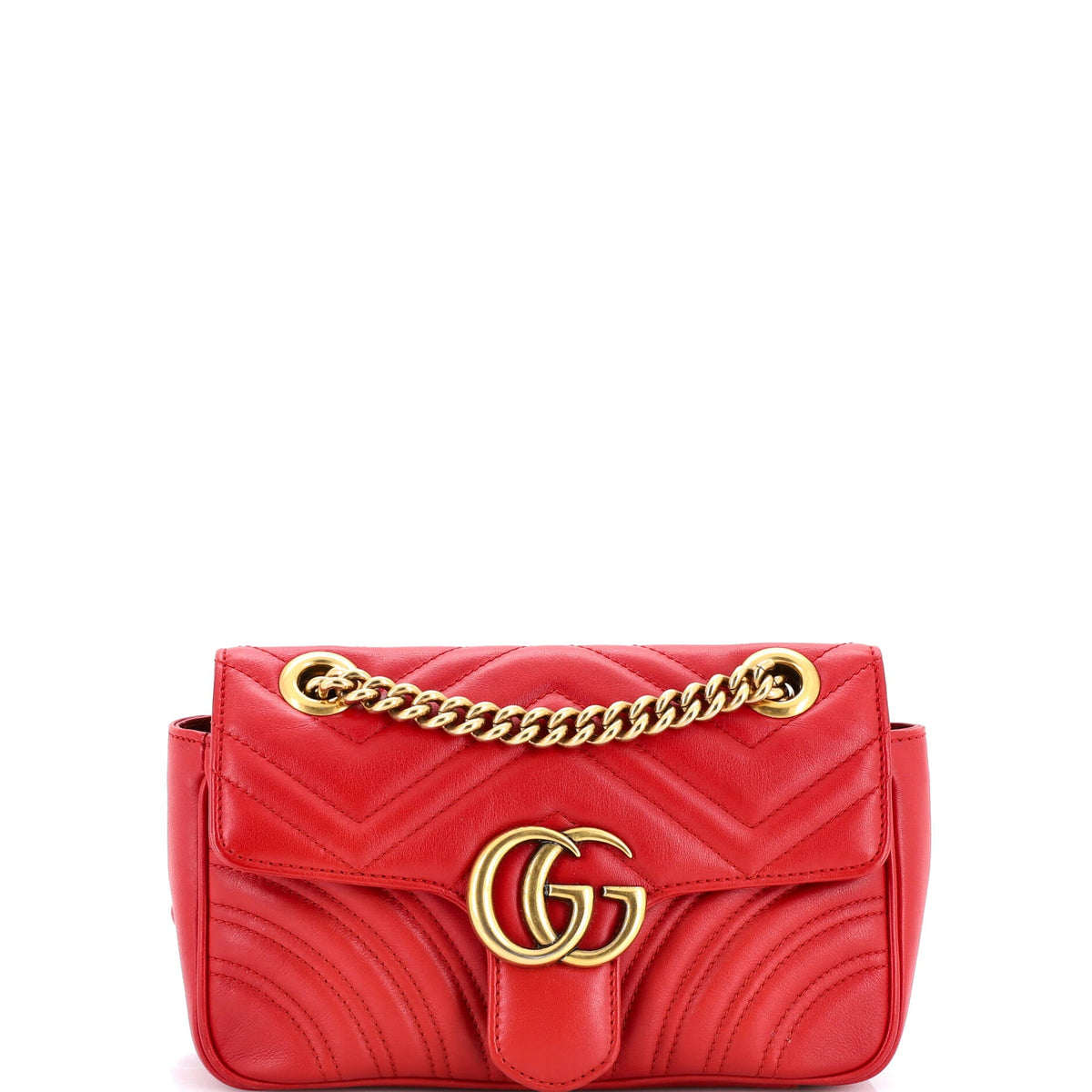 Gucci GUCCI GG Marmont Flap Bag Matelasse Leather Mini