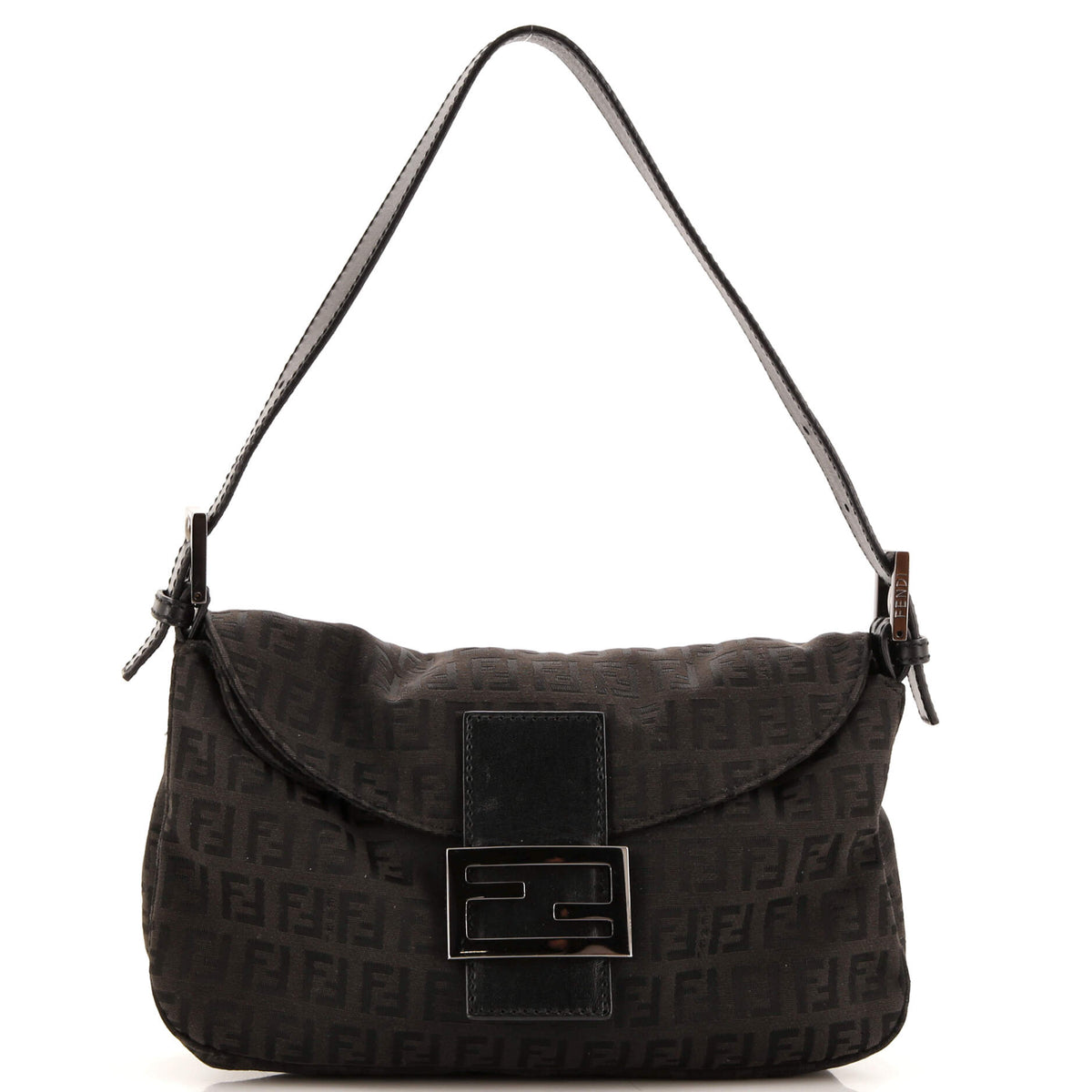 Fendi FENDI Double Flap Bag Zucchino Canvas Medium