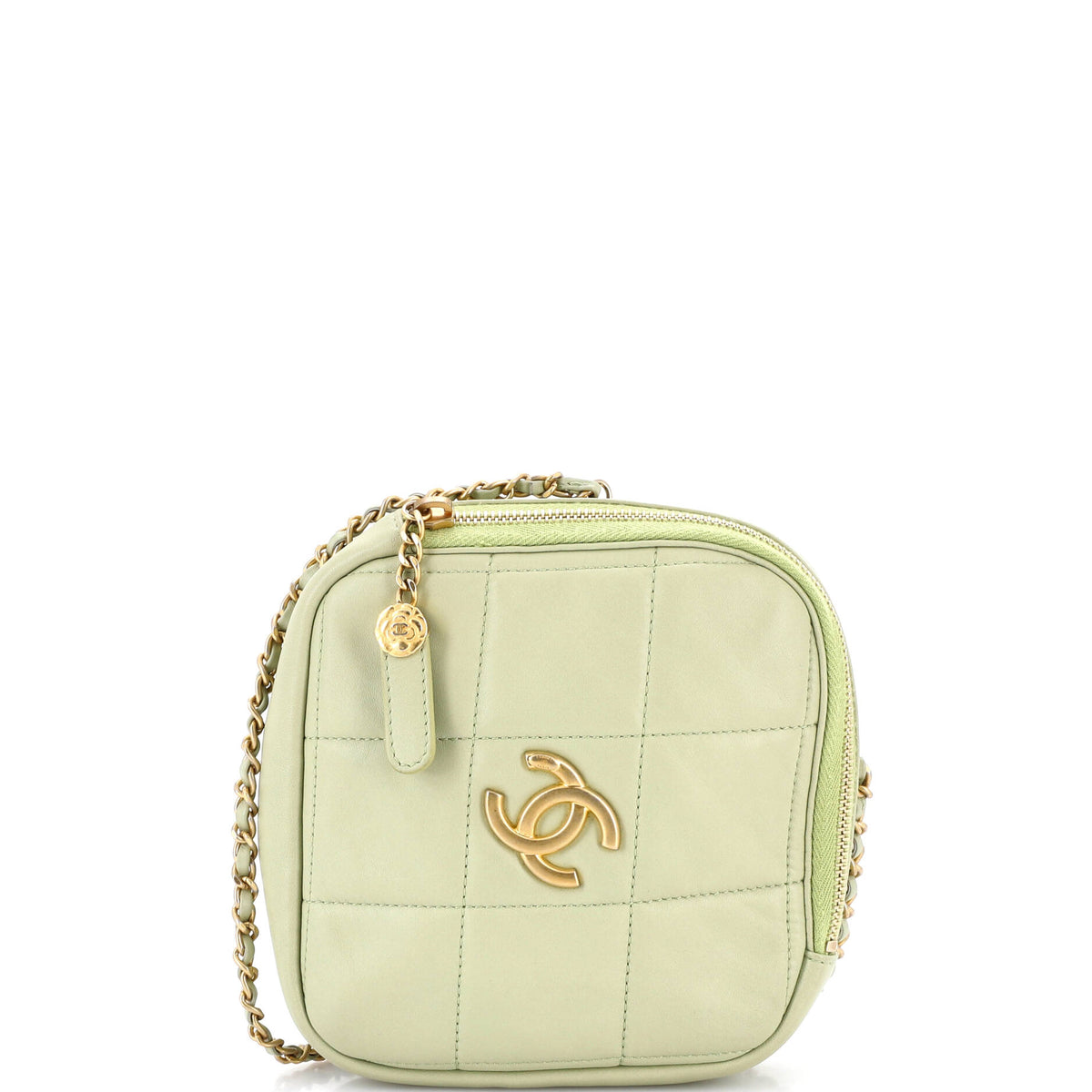 Chanel CHANEL Diamond Chain Crossbody Bag Quilted Lambskin Small