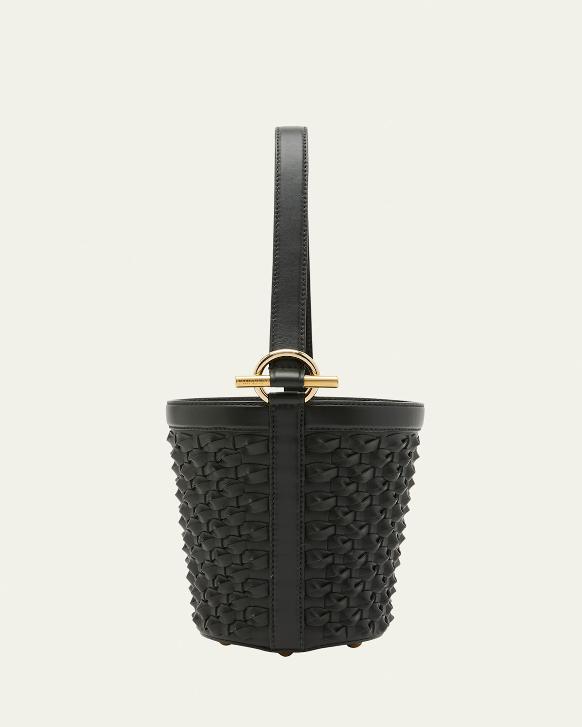 Bottega Veneta Small Intrecciato Knot Leather Bucket Bag