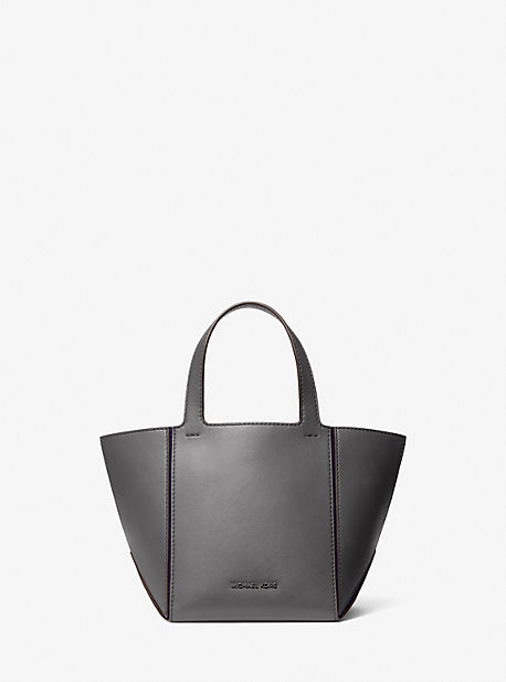 Michael Kors MK Jordi Small Leather Tote Bag - Grey - Michael Kors