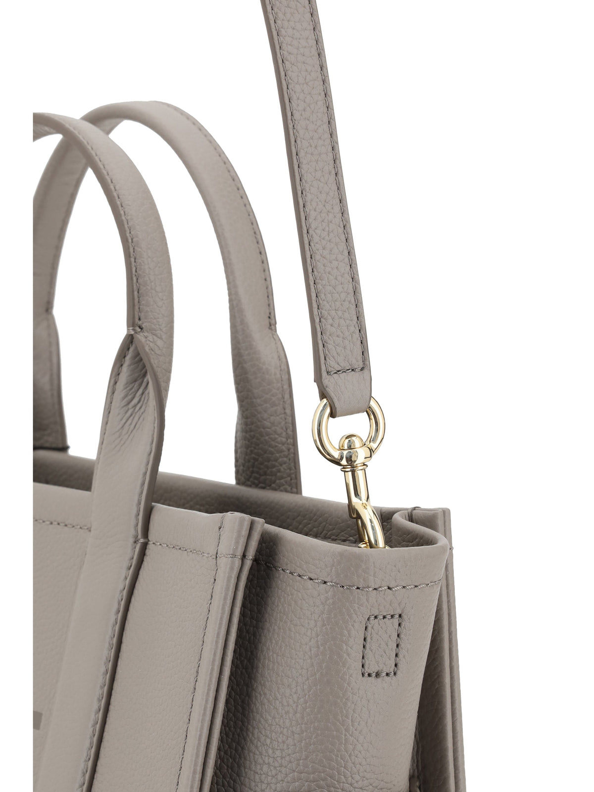 Marc Jacobs Marc Jacobs Belt Shoulder Shoulder Grained Calf Leather Tote Bag - Gray