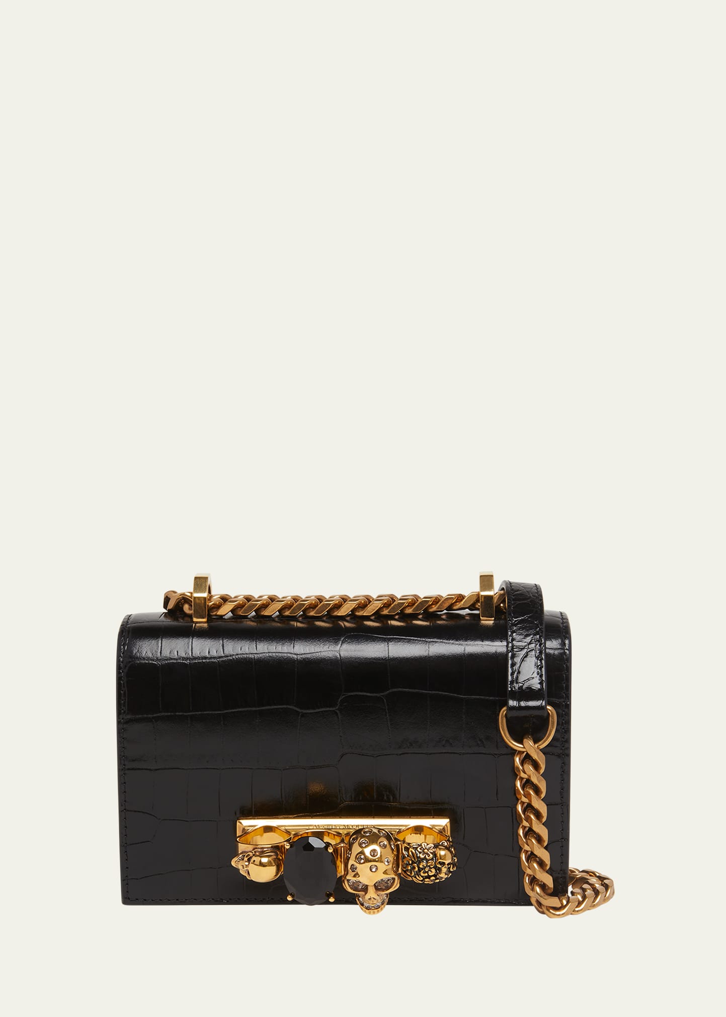 Alexander Mcqueen Mini sac cartable orné de bijoux