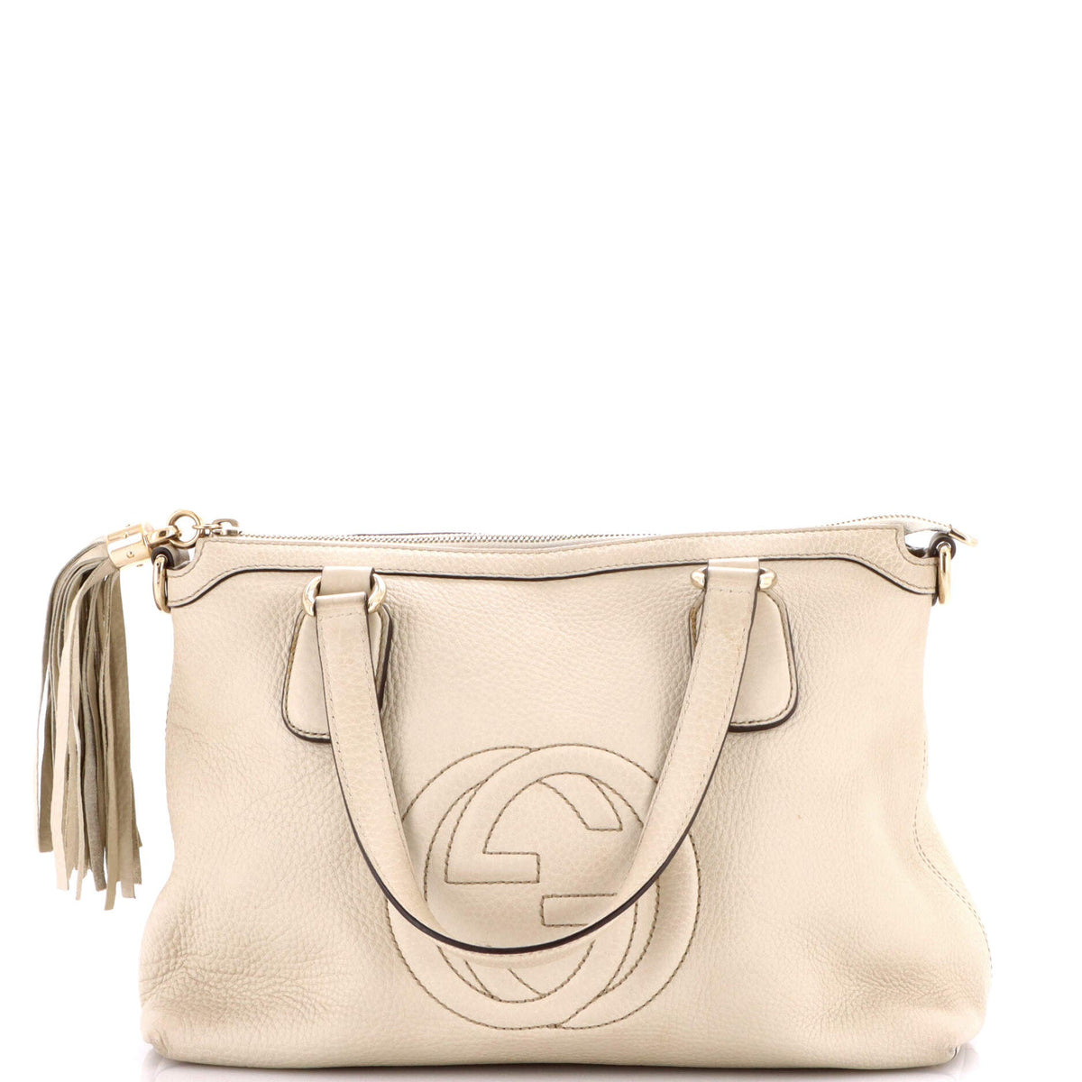Gucci GUCCI Soho Convertible Soft Top Handle Bag Leather