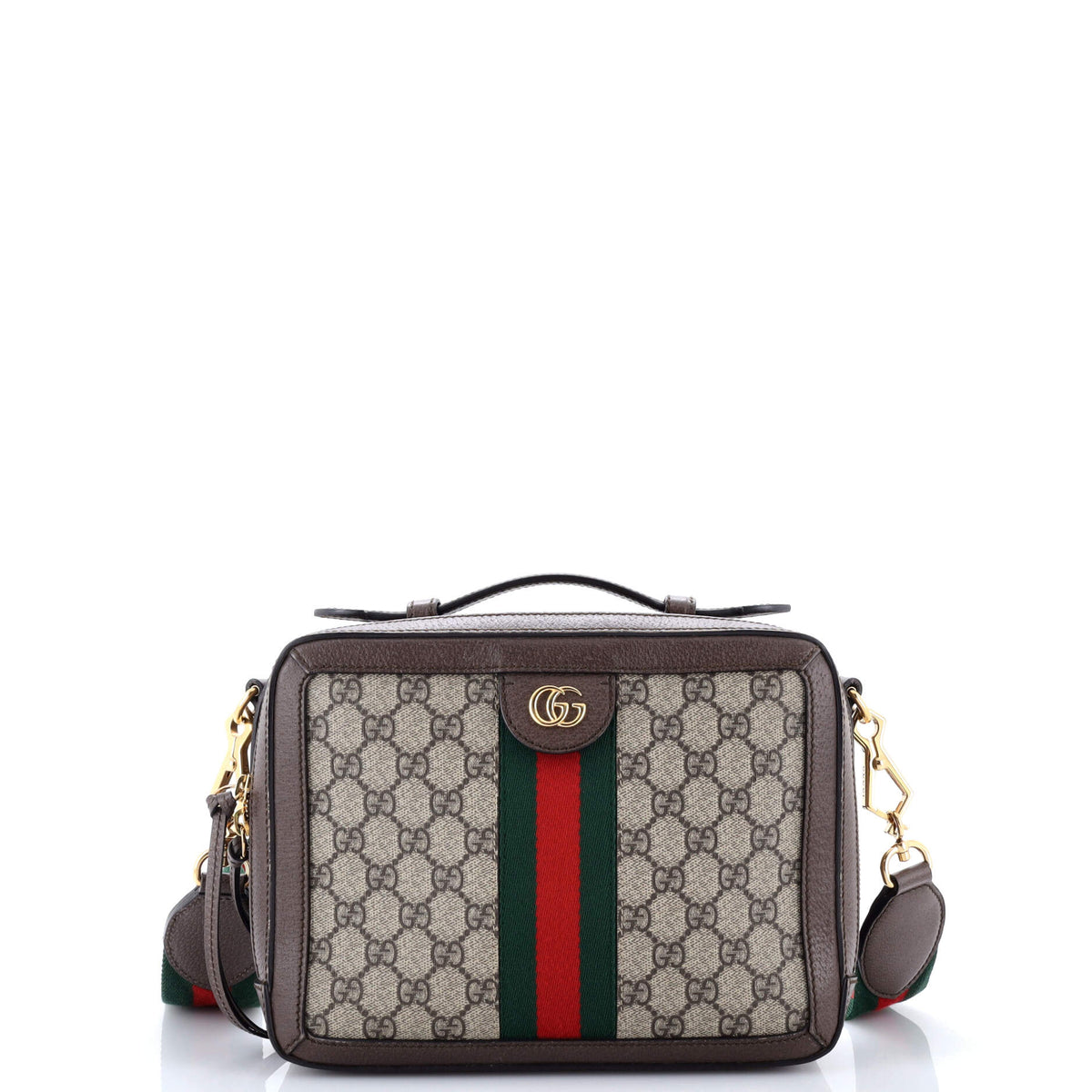 Gucci GUCCI Ophidia Zip Around Camera Bag GG Coated Canvas Small
