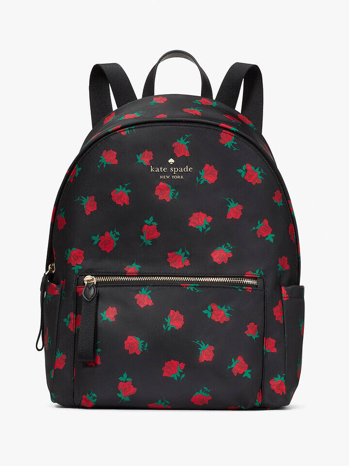 Kate Spade Au Chelsea Rose Toss Printed Large Backpack