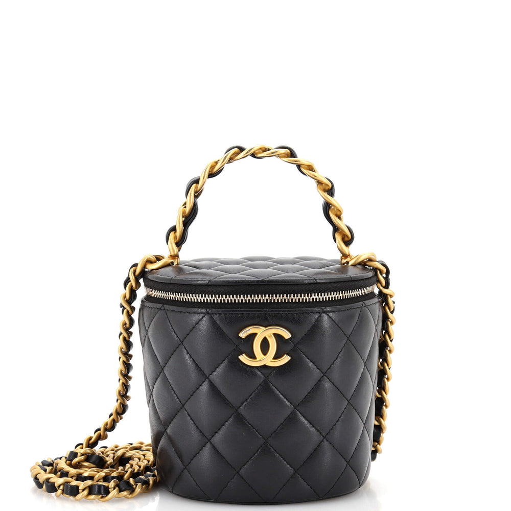 CHANEL Afternoon Tea Vanity Bucket Bag Quilted Lambskin