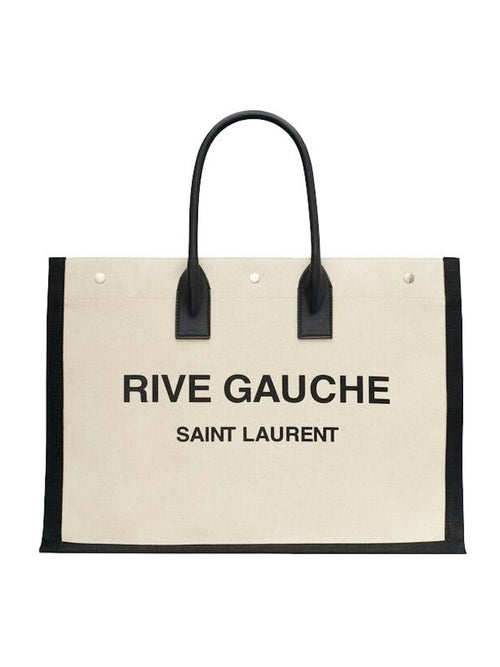 Women's Rive Gauche Large Tote Bag in Beige | 509415FAAVU Color 9083