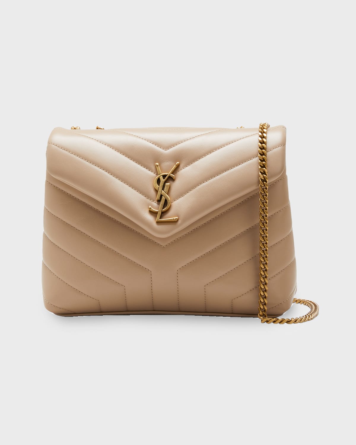 Saint Laurent Loulou Small YSL Shoulder Bag in Quilted Leather