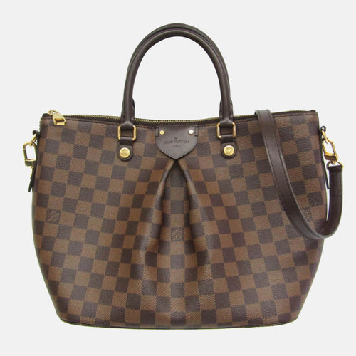 Brown Damier Ebene Canvas Siena MM Tote Bag