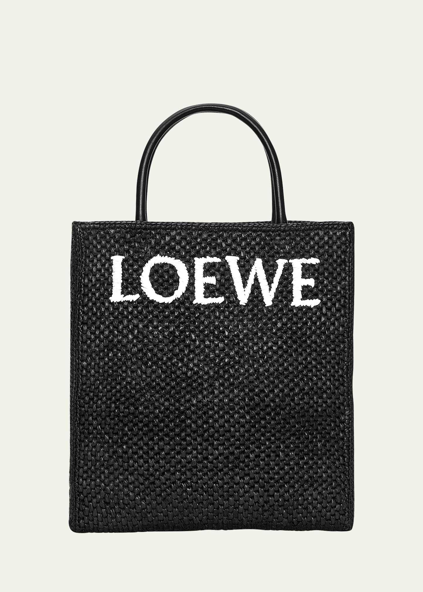 Loewe Standard A4 Logo Raffia Tote Bag