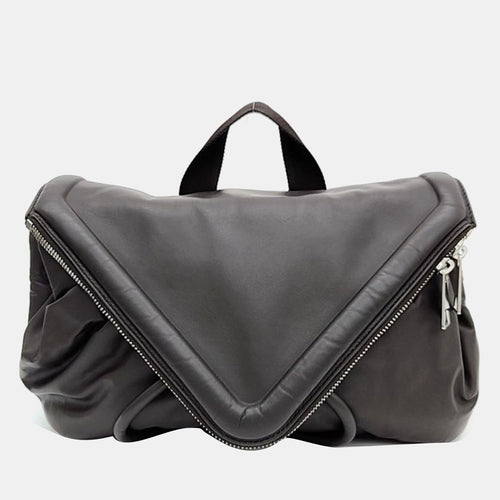 Black Leather Hidrology Belt Bag