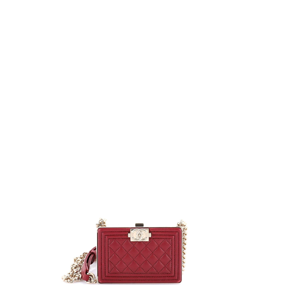 Chanel CHANEL Boy Chain Box Minaudiere Quilted Lambskin
