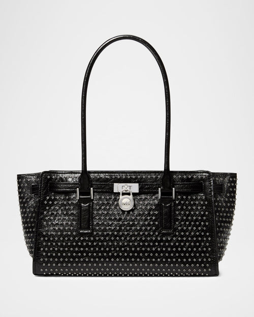 Hamilton Moderne Grommet Leather Shoulder Bag