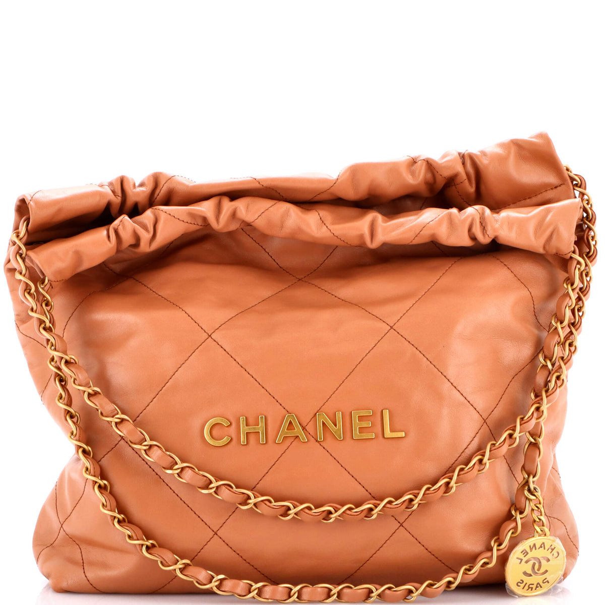 Chanel CHANEL 22 Chain Hobo Quilted Calfskin Small