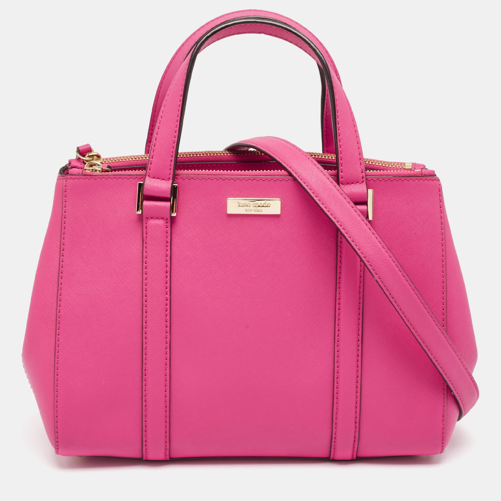 Kate Spade Pink Leather Newberry Lane Loden Tote