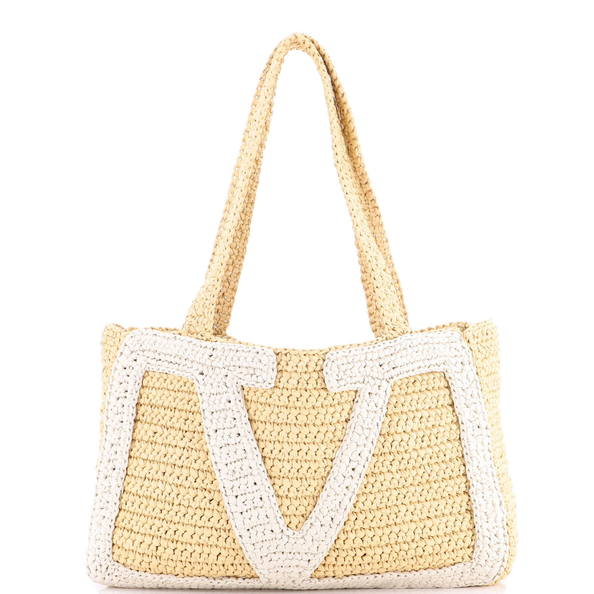 Valentino VALENTINO GARAVANI Superstar Shopping Tote Raffia Medium