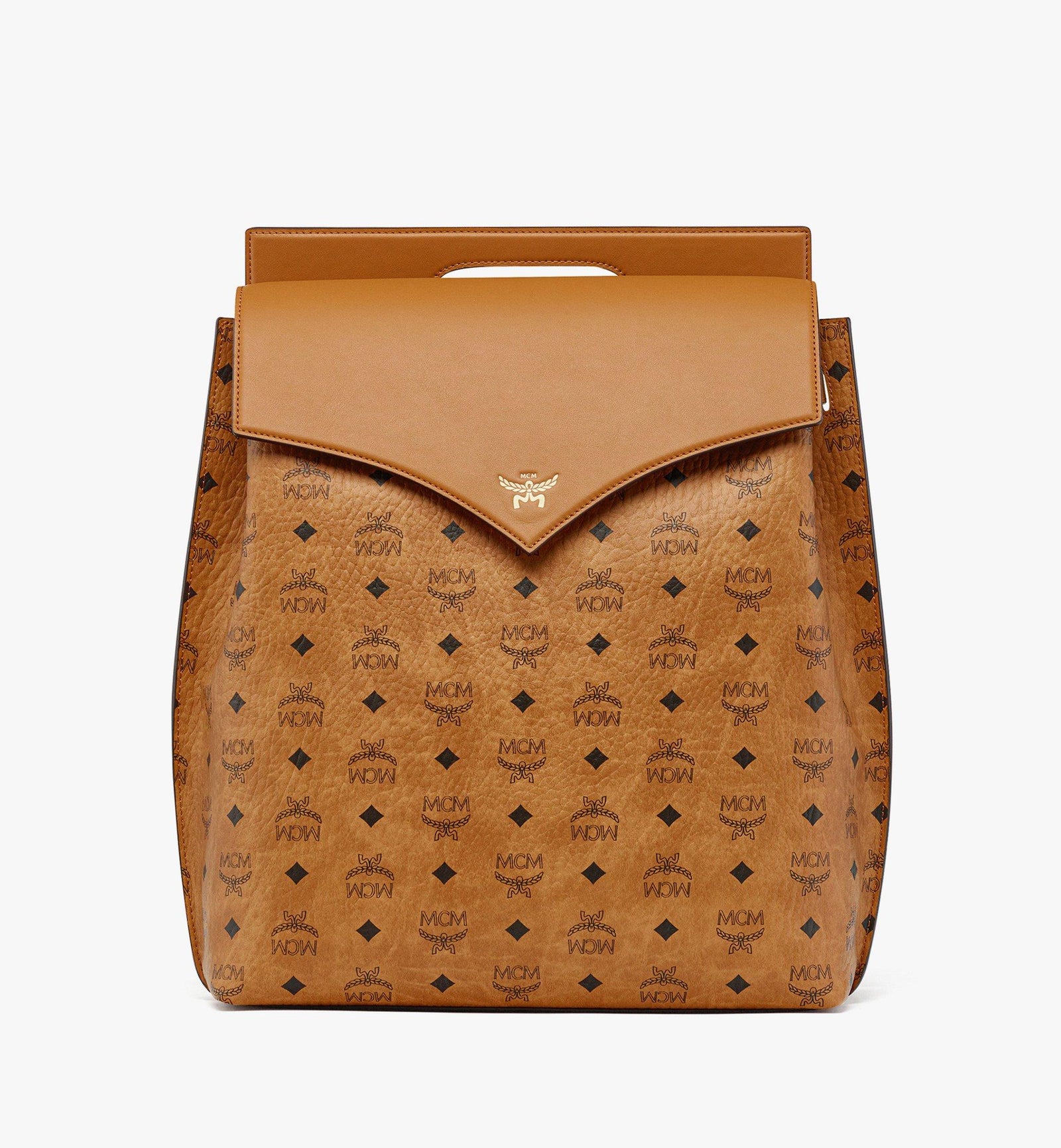 MCM Diamond Backpack In Visetos Leather Mix