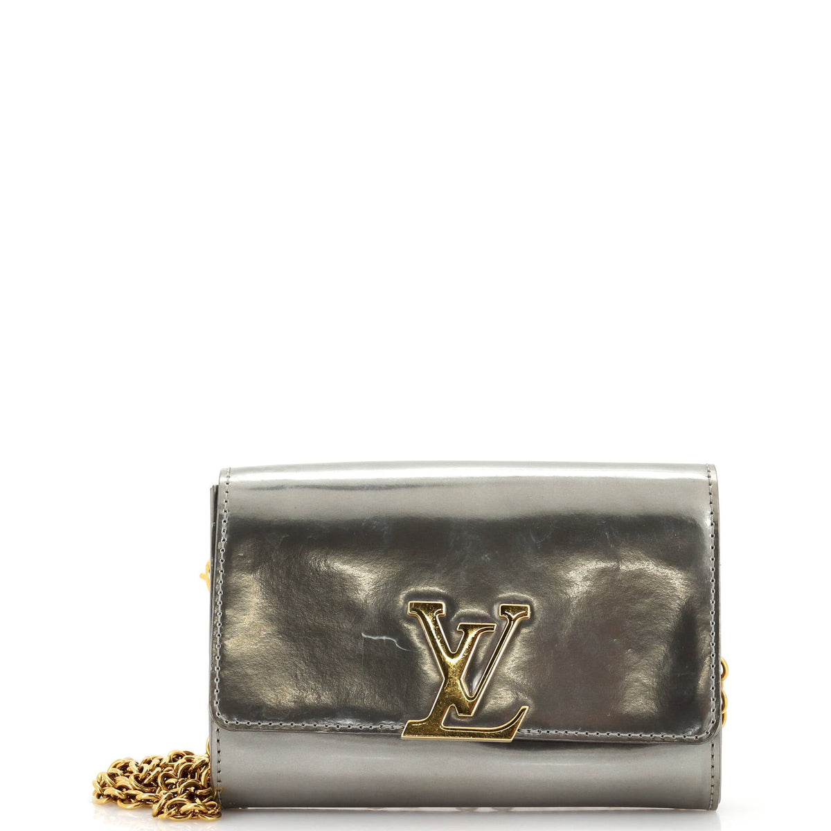 Louis Vuitton Chain Louise Clutch Patent PM