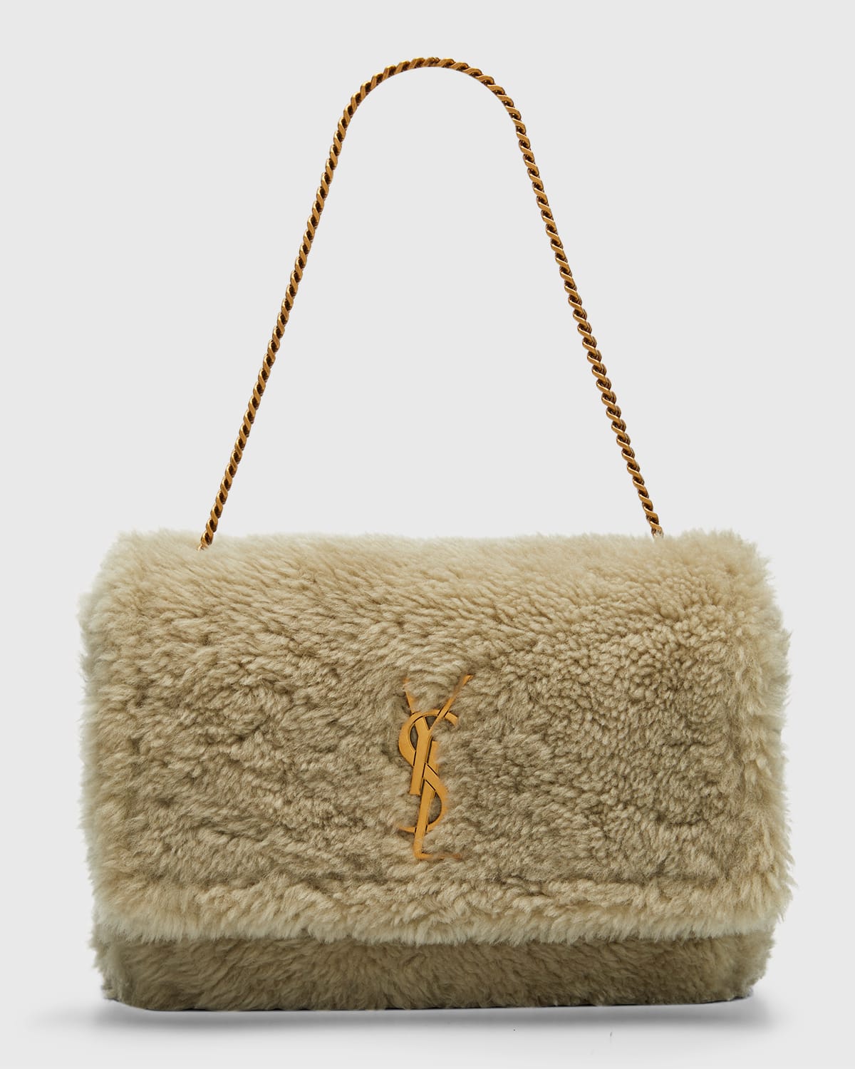 Saint Laurent Kate Medium YSL Shearling Shoulder Bag