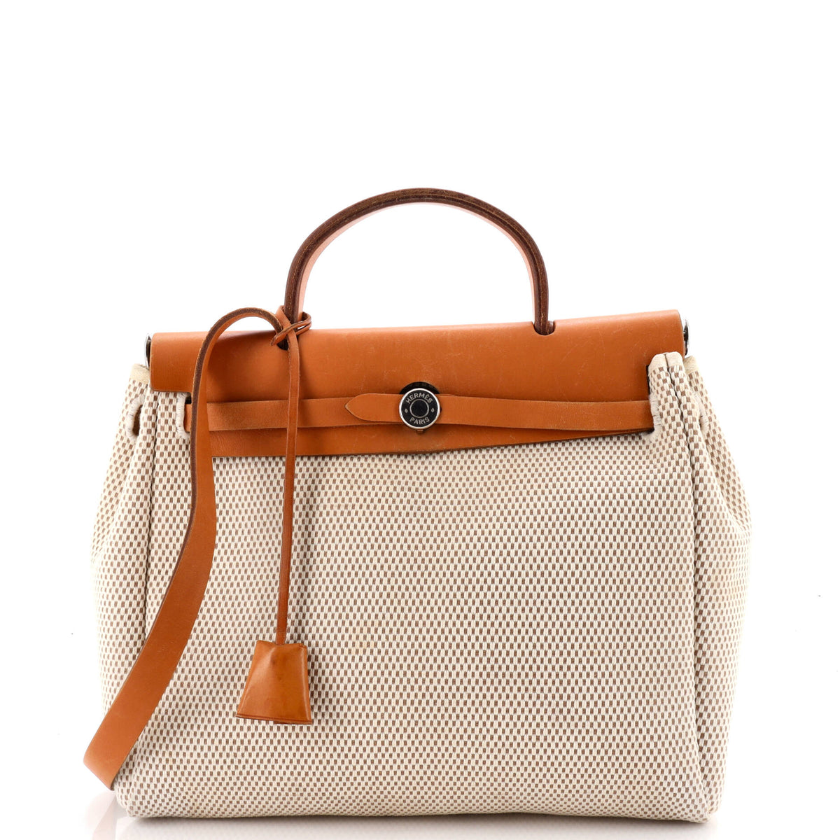 Herm?s Herbag Zip Criss Viking Toile and Leather 31